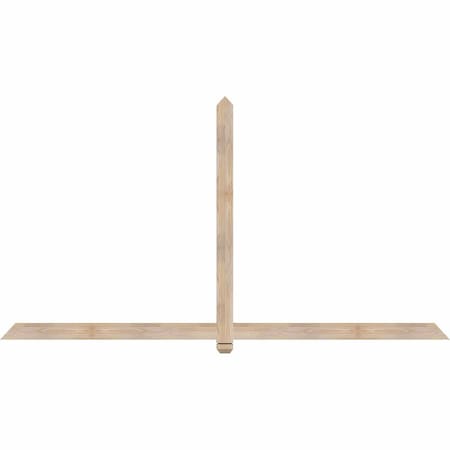 Ekena Millwork Eugene Smooth Timber Gable Bracket, Douglas Fir, 96"W x 52"H x 1 1/2"D x 3 1/2"F, 13/12 Pitch GBW096X52X0204EUG00SDF